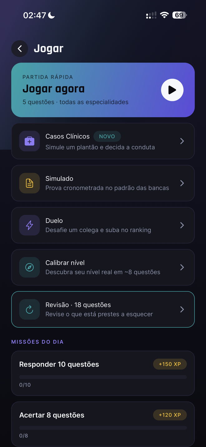 MedGame screen